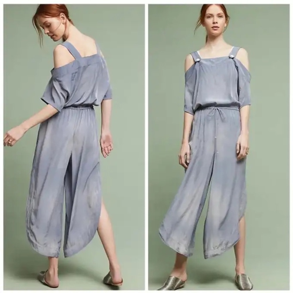 Anthropologie Saturday Sunday Kathrynne Open-Shoulder Jumpsuit, Size Small